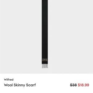 Wilfred Black Wool skinny Scarf